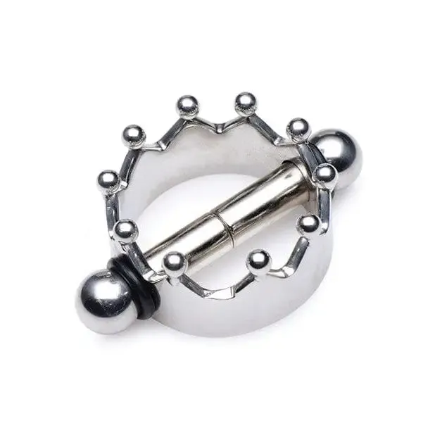 Master Series Anal Master Series Crowned Magnetic Nipple Clamps Silver Master Series Anal Master Series Crowned Magnetic Nipple Clamps Silver
