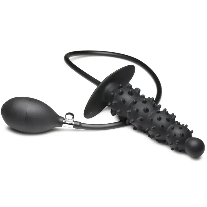 Master Series Male Sex Toys Ass Puffer Nubbed Inflatable Silicone Anal Plug