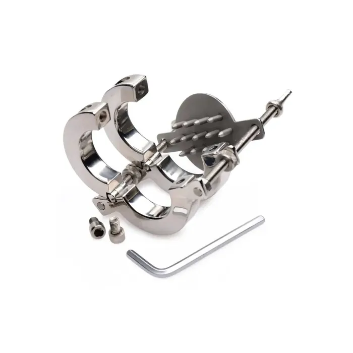 Master Series Male Sex Toys Stainless Steel Spiked Cbt Ball Stretcher And Crusher Master Series Male Sex Toys Stainless Steel Spiked Cbt Ball Stretcher And Crusher