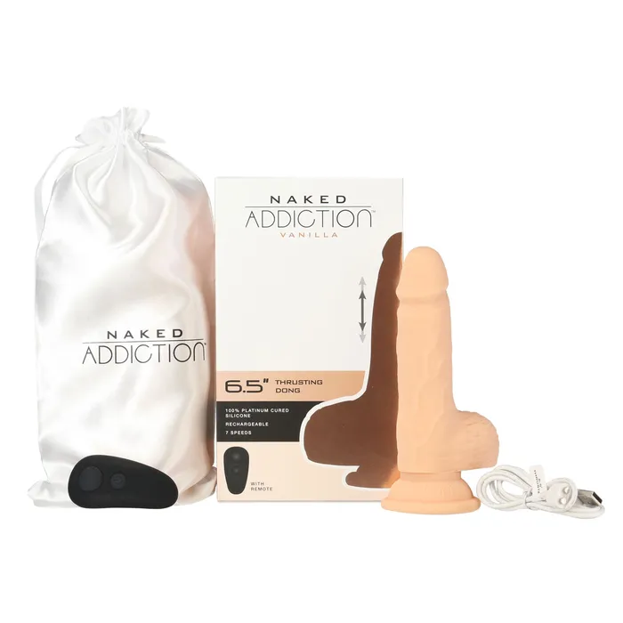 Naked Addiction 65 Thrusting Dong With Remote Vanilla Naked Addiction Dildos