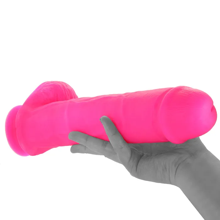 Neo Elite 11 Inch Silicone Ballsy Dildo in Pink Blush Dildos Neo Elite 11 Inch Silicone Ballsy Dildo in Pink Blush Dildos