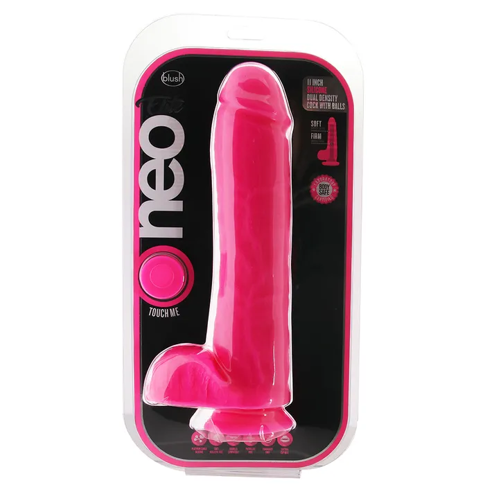 Neo Elite 11 Inch Silicone Ballsy Dildo in Pink Blush Dildos Neo Elite 11 Inch Silicone Ballsy Dildo in Pink Blush Dildos