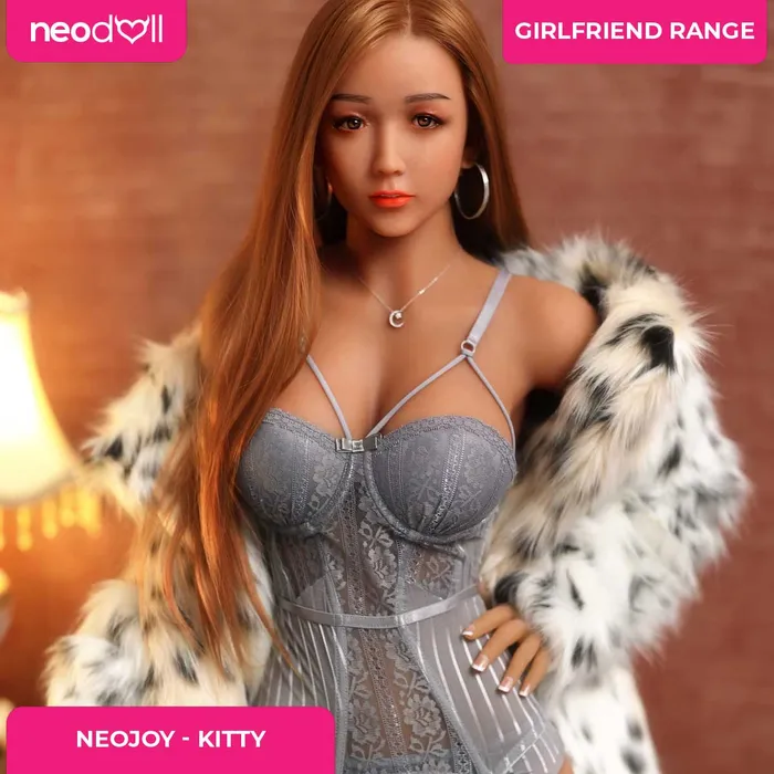 Neodoll Neodoll Girlfriend Kitty Silicone TPE Hybrid Sex Doll 166cm Tan Male Sex Toys