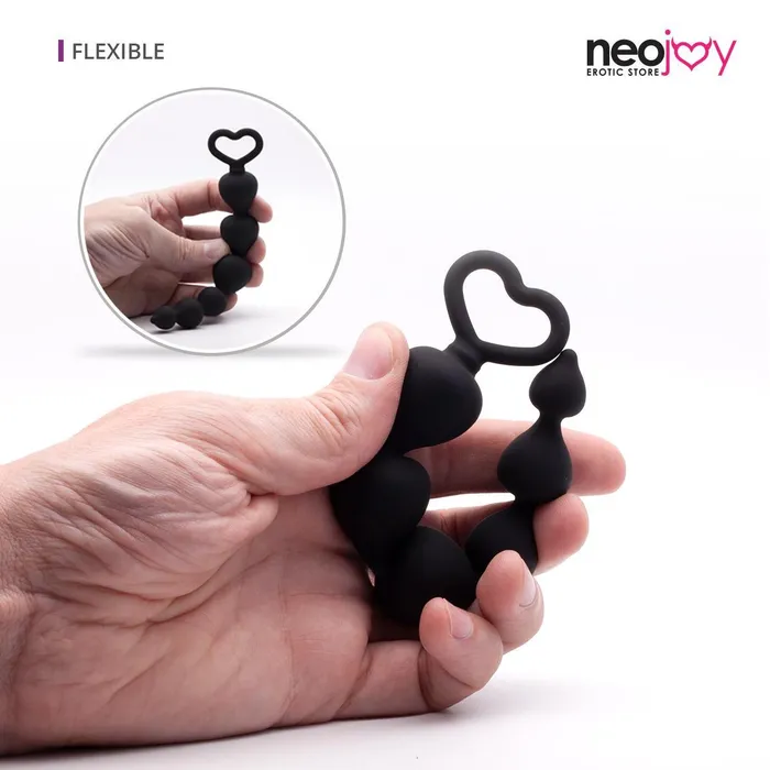 Neojoy Anal Neojoy Love Anal Beads Silicone Black 69 inch 1745cm