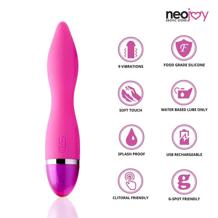 Neojoy NeoJoy 9 Function Vibrator Silicon USB Rechargeable Female Sex Toys