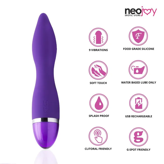 Neojoy NeoJoy 9 Function Vibrator Silicon USB Rechargeable Female Sex Toys