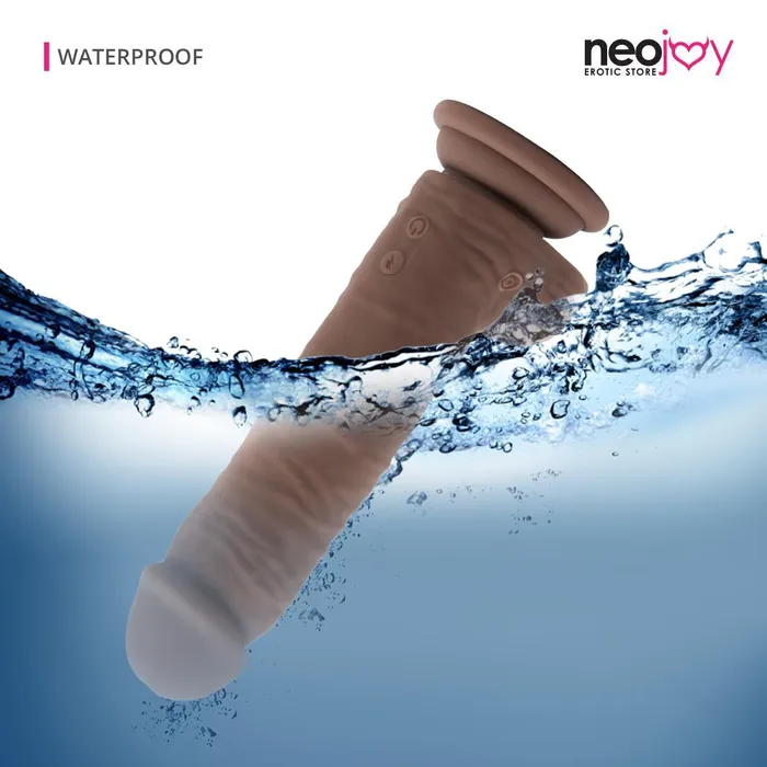 Neojoy Neojoy Mr Vibes Skinlike Realistic Vibrating Dildo With A Strong Suction Cup Brown 20cm 79 inch Female Sex Toys