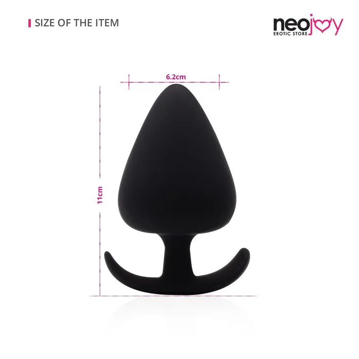 Neojoy Neojoy Slim Beginner Range Anal Silicon Plug Black Extra Large 43 inch 11 cm Anal