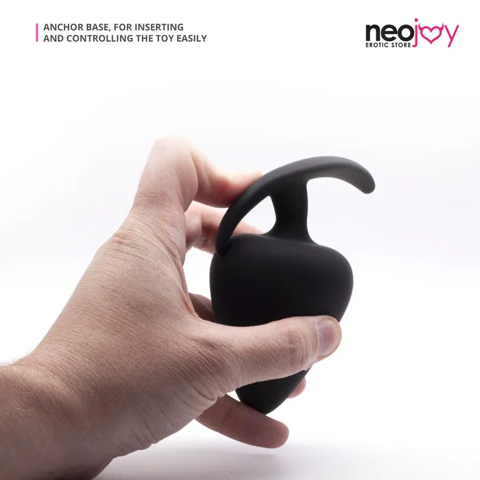 Neojoy Neojoy Slim Beginner Range Anal Silicon Plug Black Extra Large 43 inch 11 cm Anal