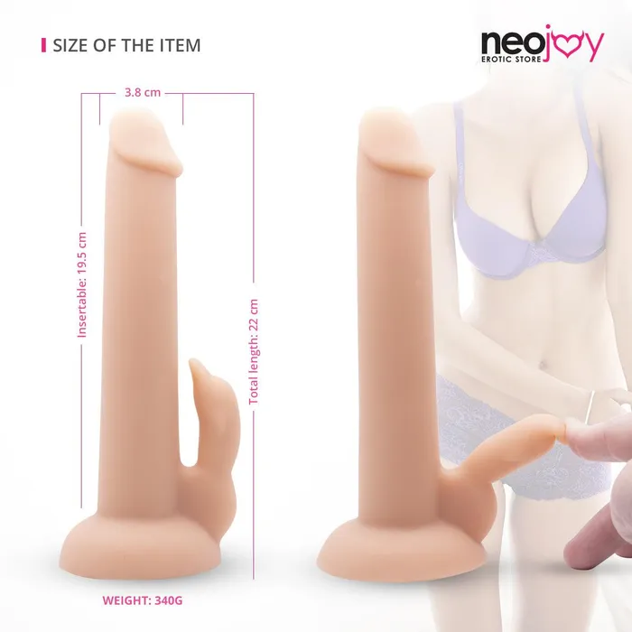 Neojoy Rabbit Dildo Dual Stimulator 22cm 87 inch Neojoy Dildos