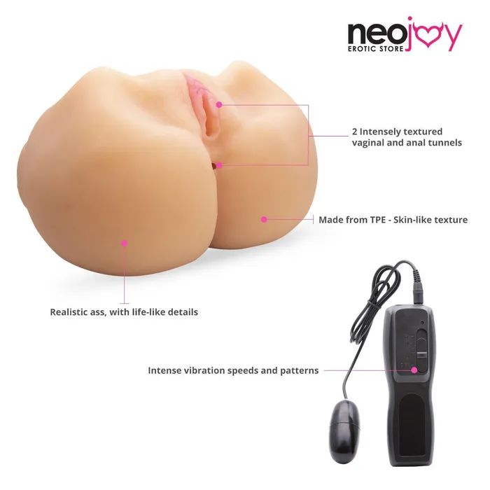 Neojoy Sex Doll TPE Realistic Vibrating Vagina Ass Male Masturbator Medium 6Kg Neojoy Male Sex Toys