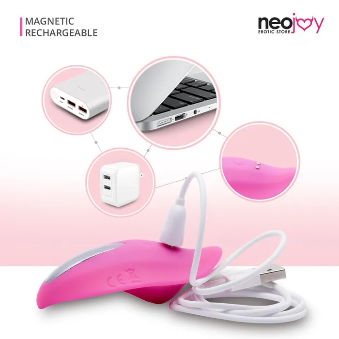 Neojoy Vibrators NeoJoy Leaf Vibrator Silicon 9 Vibration Function USB Rechargeable Pink