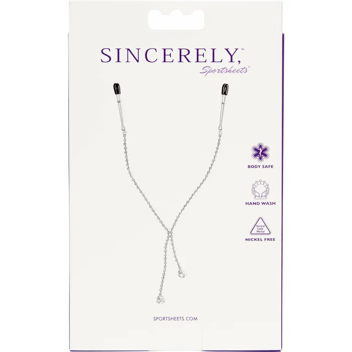Nipple Clitoral Toys Sportsheets Sincerely Teardrop Tweezer Nipple Clips BMS Enterprises