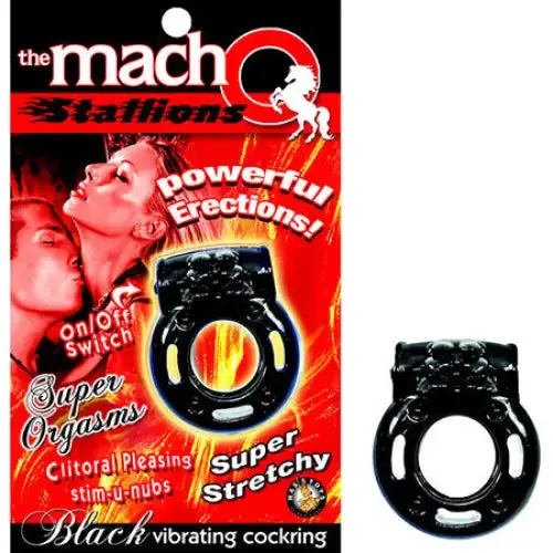 Novelties By Nasswalk Couples The Macho Stallions Vibrating Cock Ring Black