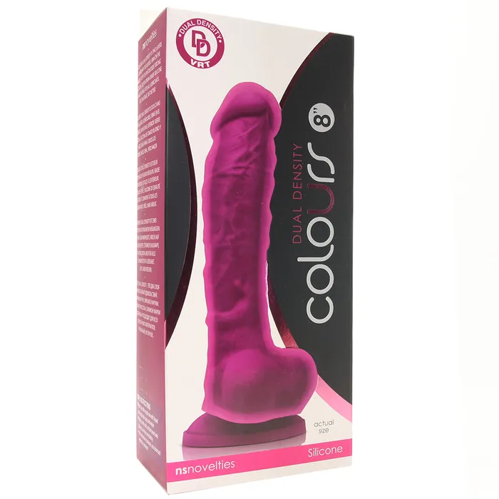 ns novelties Dildos Colours 8 Inch Dual Density Silicone Dildo in Purple ns novelties Dildos Colours 8 Inch Dual Density Silicone Dildo in Purple