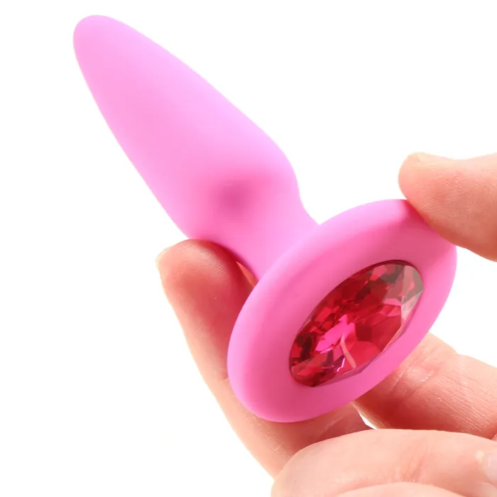 ns novelties Glams Mini Pink Gem Silicone Butt Plug Anal ns novelties Glams Mini Pink Gem Silicone Butt Plug Anal