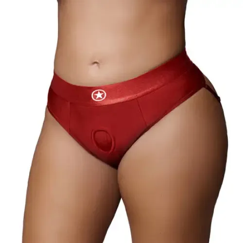 Ouch Vibrating Strapon Thong with Removable Butt Straps Red XLXXL SHOTS AMERICA Female Sex Toys Ouch Vibrating Strapon Thong with Removable Butt Straps Red XLXXL SHOTS AMERICA Female Sex Toys