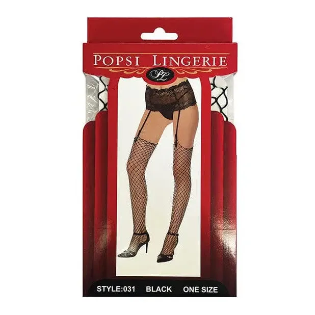 Popsi Lingerie Vibrators Popsi Lingerie Unfinished Diamond Net Thigh High
