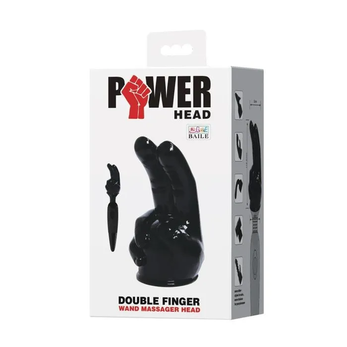 Power Head Wand Massager Head Double Finger Female Sex Toys