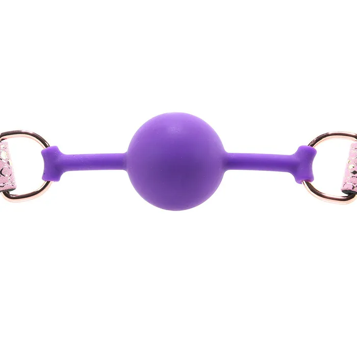 Purple Silicone Ball Gag with Snake Print Strap Spartacus Female Sex Toys Purple Silicone Ball Gag with Snake Print Strap Spartacus Female Sex Toys
