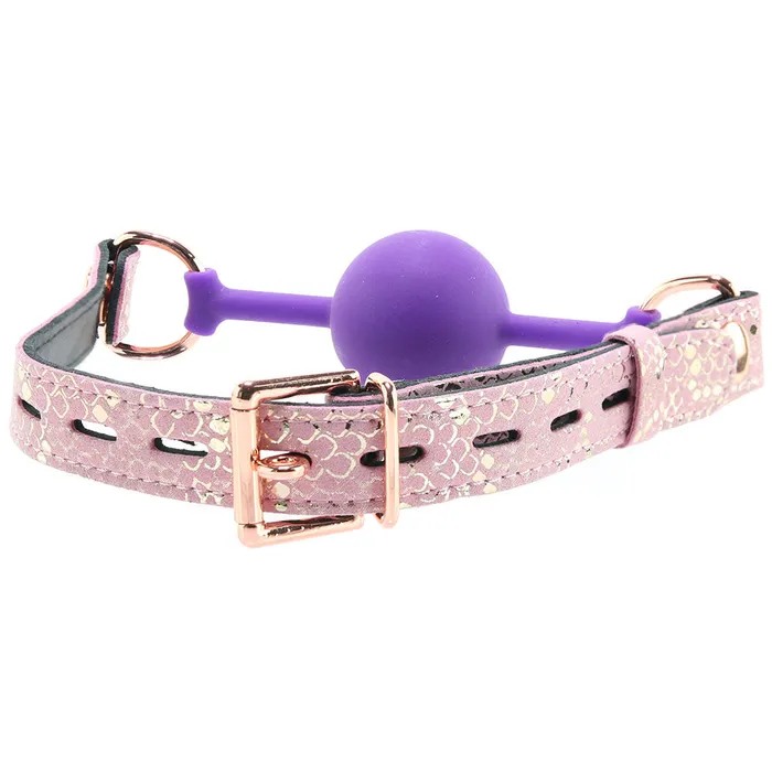 Purple Silicone Ball Gag with Snake Print Strap Spartacus Female Sex Toys Purple Silicone Ball Gag with Snake Print Strap Spartacus Female Sex Toys