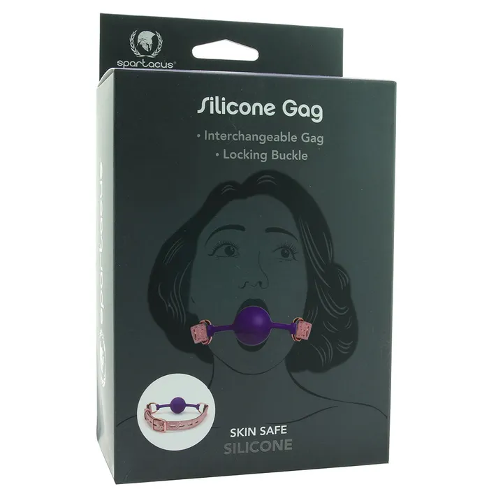 Purple Silicone Ball Gag with Snake Print Strap Spartacus Female Sex Toys Purple Silicone Ball Gag with Snake Print Strap Spartacus Female Sex Toys