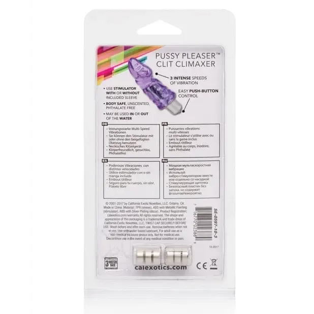 Pussy Pleaser Clit Climaxer Purple CalExotics Vibrators