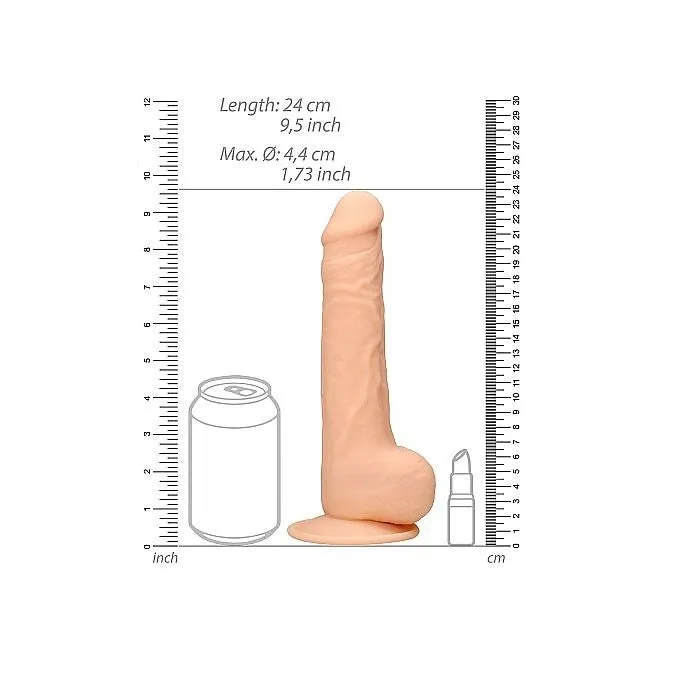 Realrock Dildos Realrock Silicone Dildo with Balls 7 Dual Density Flesh