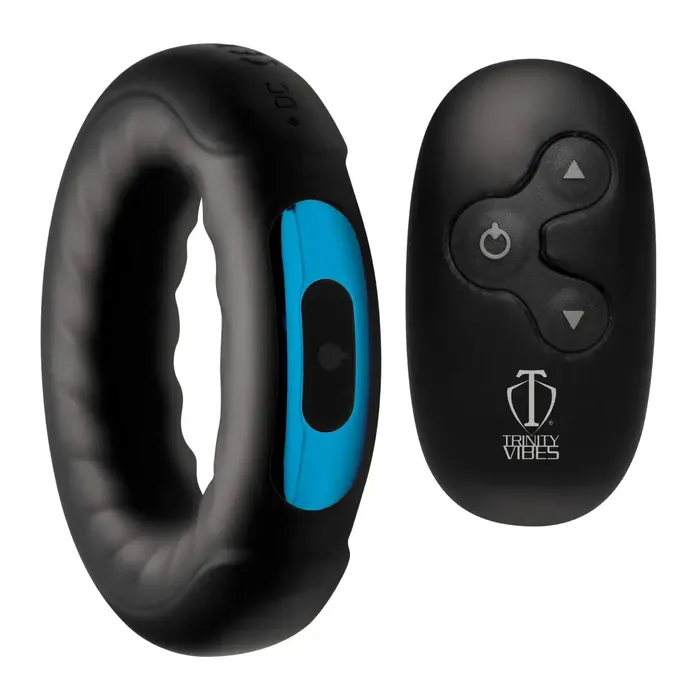 Remote Control 7x Silicone Cock Ring Trinity Vibes Male Sex Toys
