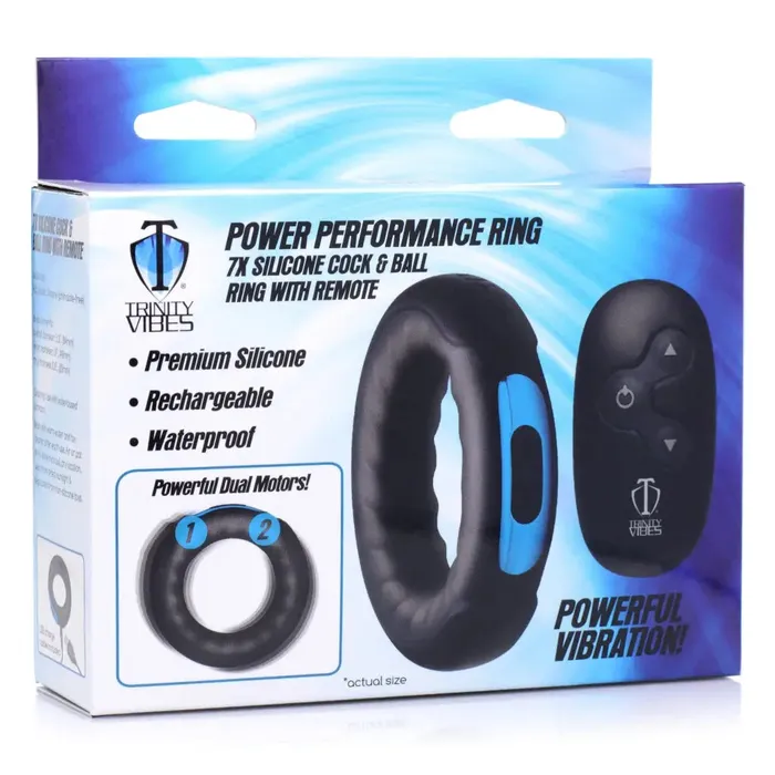 Remote Control 7x Silicone Cock Ring Trinity Vibes Male Sex Toys Remote Control 7x Silicone Cock Ring Trinity Vibes Male Sex Toys