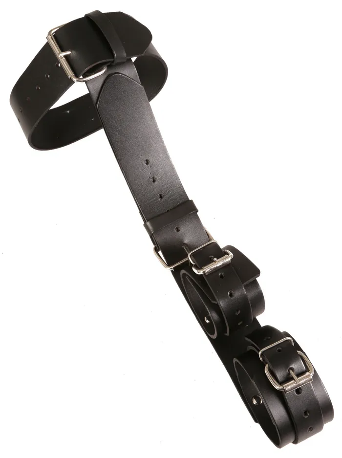 Restraints Leather Bondage Neck To Wrist Restraint HonourSkintwocom