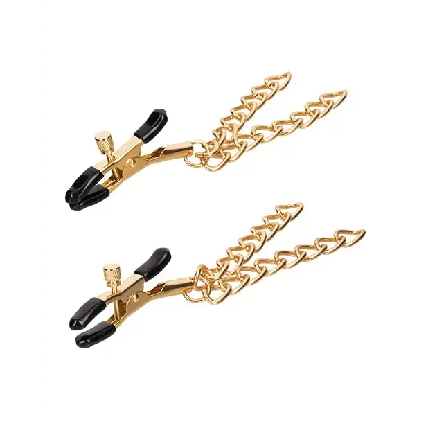 Ride em Premium Denim Collection Nipple Clamps CalExotics Female Sex Toys Ride em Premium Denim Collection Nipple Clamps CalExotics Female Sex Toys