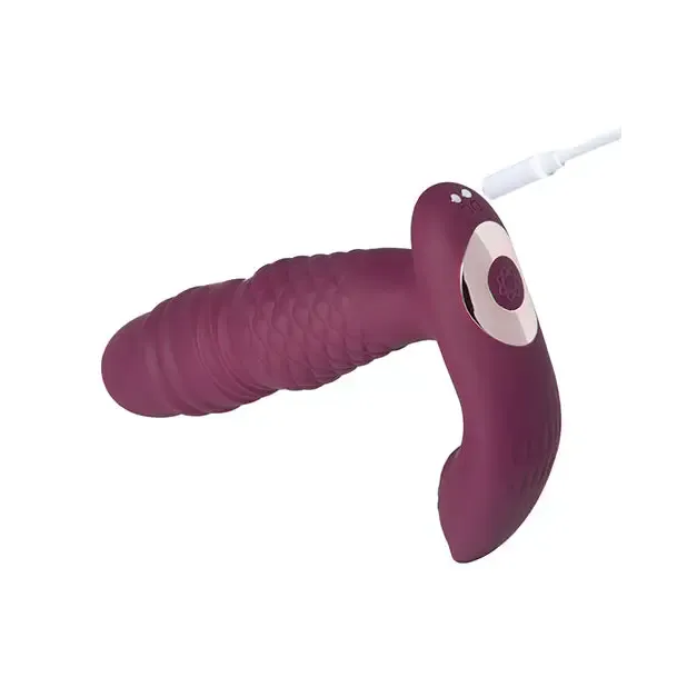 Ryder Appcontrolled Thrusting Gspot Clit Vibrator Rosy Red Honey Play Box Vibrators