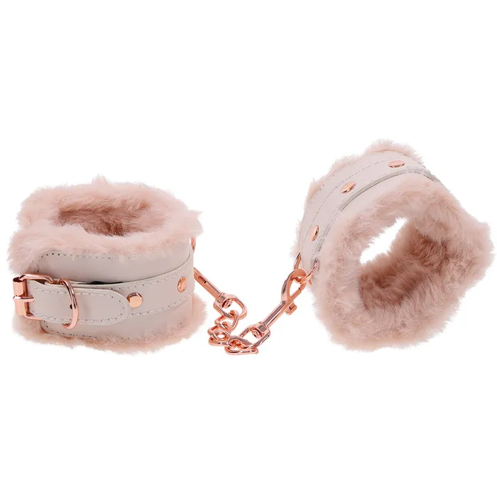 SM Peaches n CreaMe Fur Handcuffs Sex Mischief Vibrators