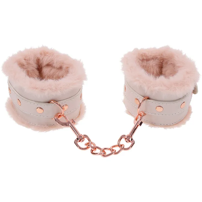 SM Peaches n CreaMe Fur Handcuffs Sex Mischief Vibrators