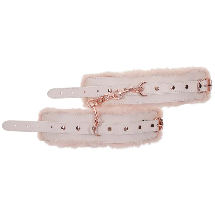 SM Peaches n CreaMe Fur Handcuffs Sex Mischief Vibrators