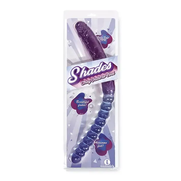 Shades Jelly Tpr Gradient Double Dong Icon Brands INC Dildos