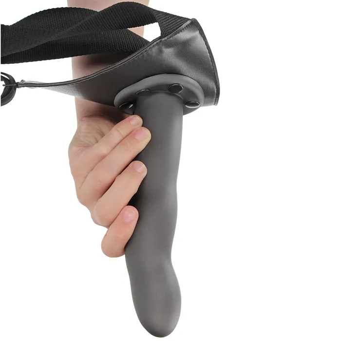 Shots Toys Female Sex Toys Ouch Curved 8 Inch Hollow StrapOn in Gunmetal Shots Toys Female Sex Toys Ouch Curved 8 Inch Hollow StrapOn in Gunmetal