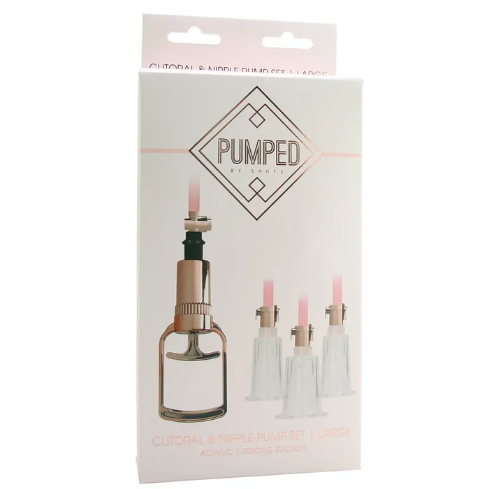 Shots Toys Female Sex Toys Pumped Rose Gold Clitoral Nipple Pump Set in Large Shots Toys Female Sex Toys Pumped Rose Gold Clitoral Nipple Pump Set in Large