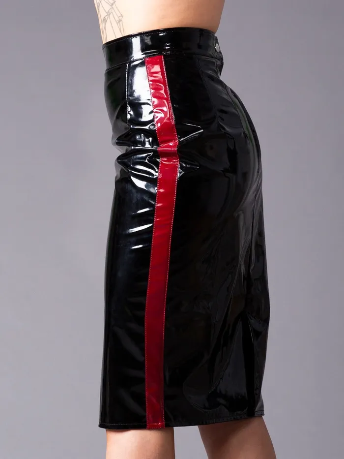 SkinTwocom Male Sex Toys Side Stripe PVC Skirt