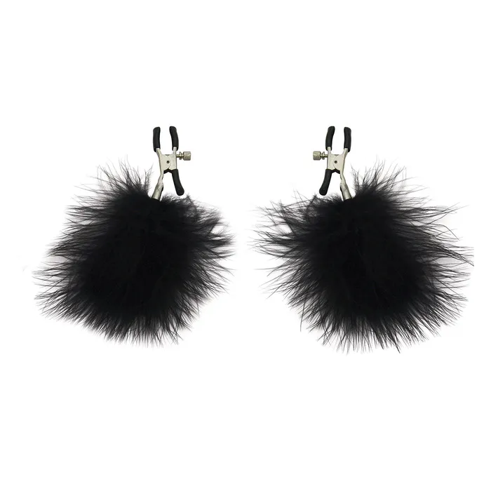 Sportsheets Anal Black Feathered Nipple Clamps