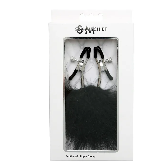 Sportsheets Anal Black Feathered Nipple Clamps
