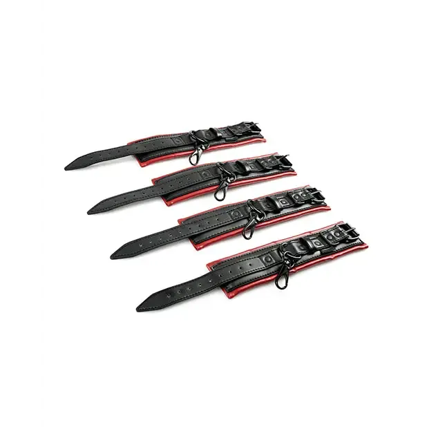 Sportsheets Sportsheets Saffron Adjustable Spreader Bar and Cuff Set RedBlack Anal Sportsheets Sportsheets Saffron Adjustable Spreader Bar and Cuff Set RedBlack Anal