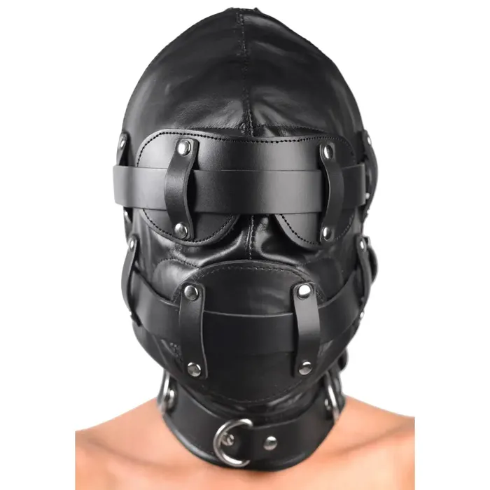 Strict Leather Total Lockdown Leather Hood Restraints