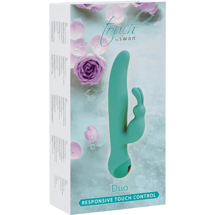 Swan Touch Duo Dual Rabbit Vibrator Rechargeable Teal Swan Vibrators