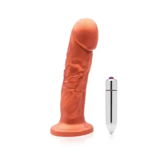 Tantus Goliath Soft Vibrating Dildo Kit Copper Bag Tantus Inc Dildos