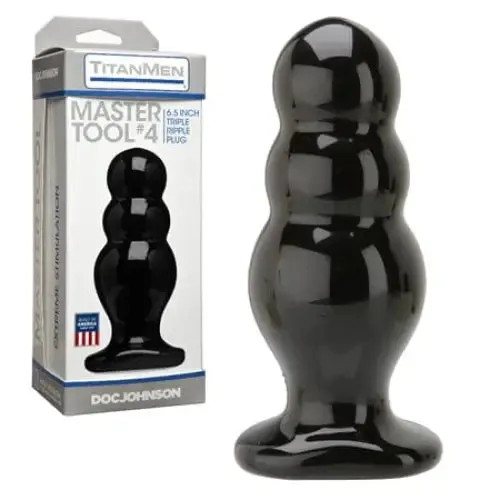 TitanMen Master Tool 4 Black Doc Johnson Anal