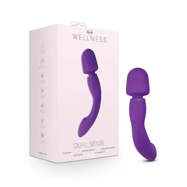Vibrators Blush Wellness Dual Sense Double Ended Massager Purple Blush