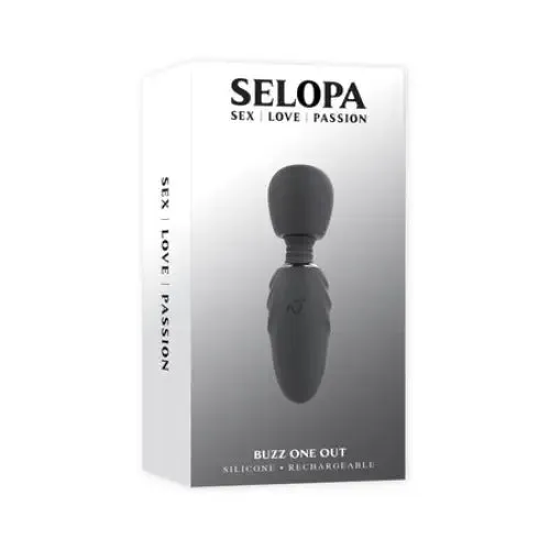Vibrators Evolved Novelties INC Selopa Buzz One Out Mini Wand Black