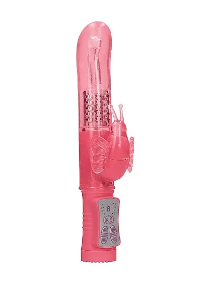 Vibrators HonourSkintwocom Rotating Beaded Butterfly Vibrator Pink